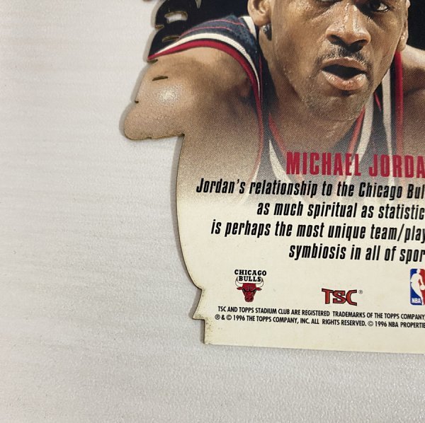 No.56 TOPPS STADIUM CLUB Michael Jordan マイケル・ジョーダン Chicago Die-Cut NBAカード_画像6