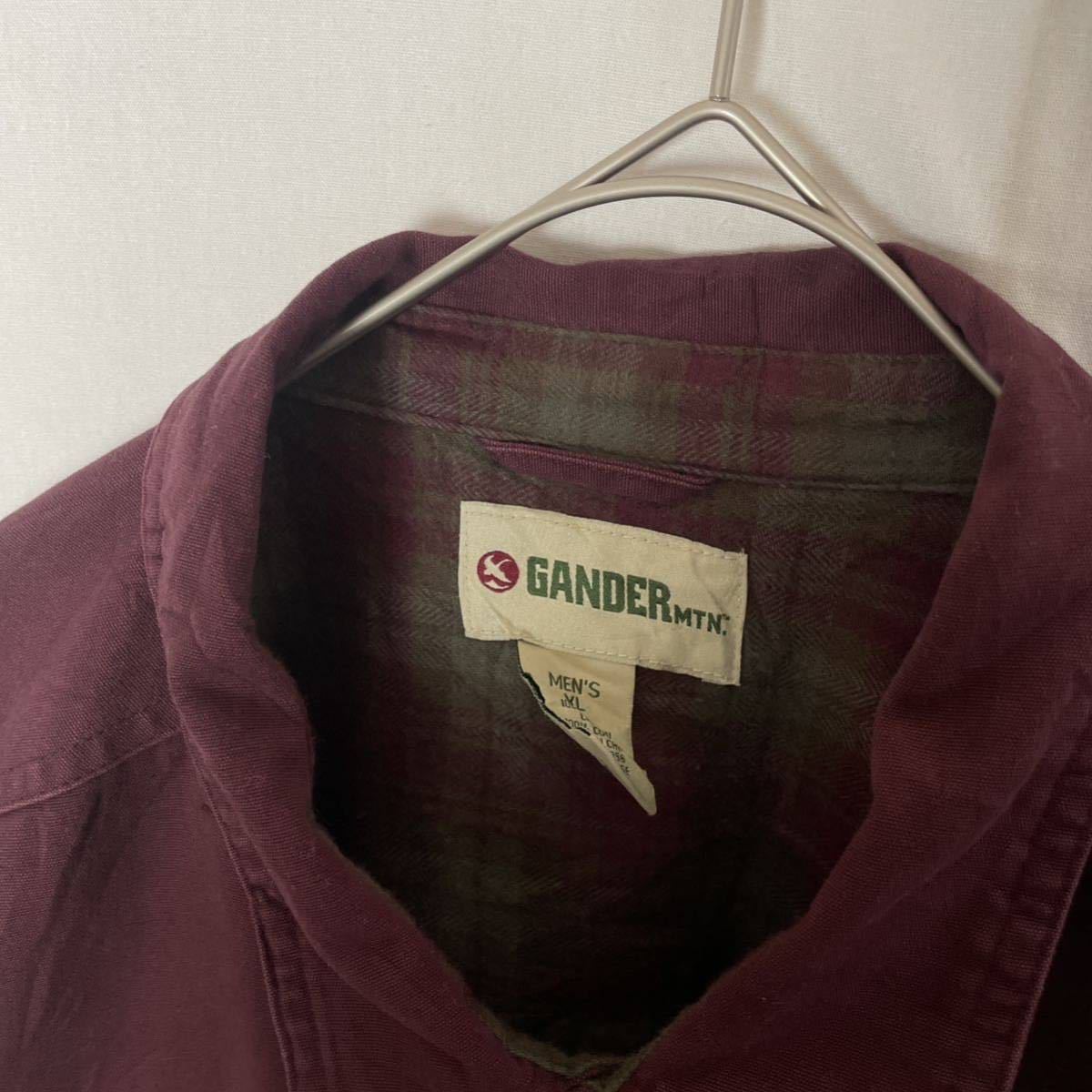 GANDER ダックワークジャケット　古着　XLサイズ　ワインレッド　ヴィンテージ WORK WEAR_画像3
