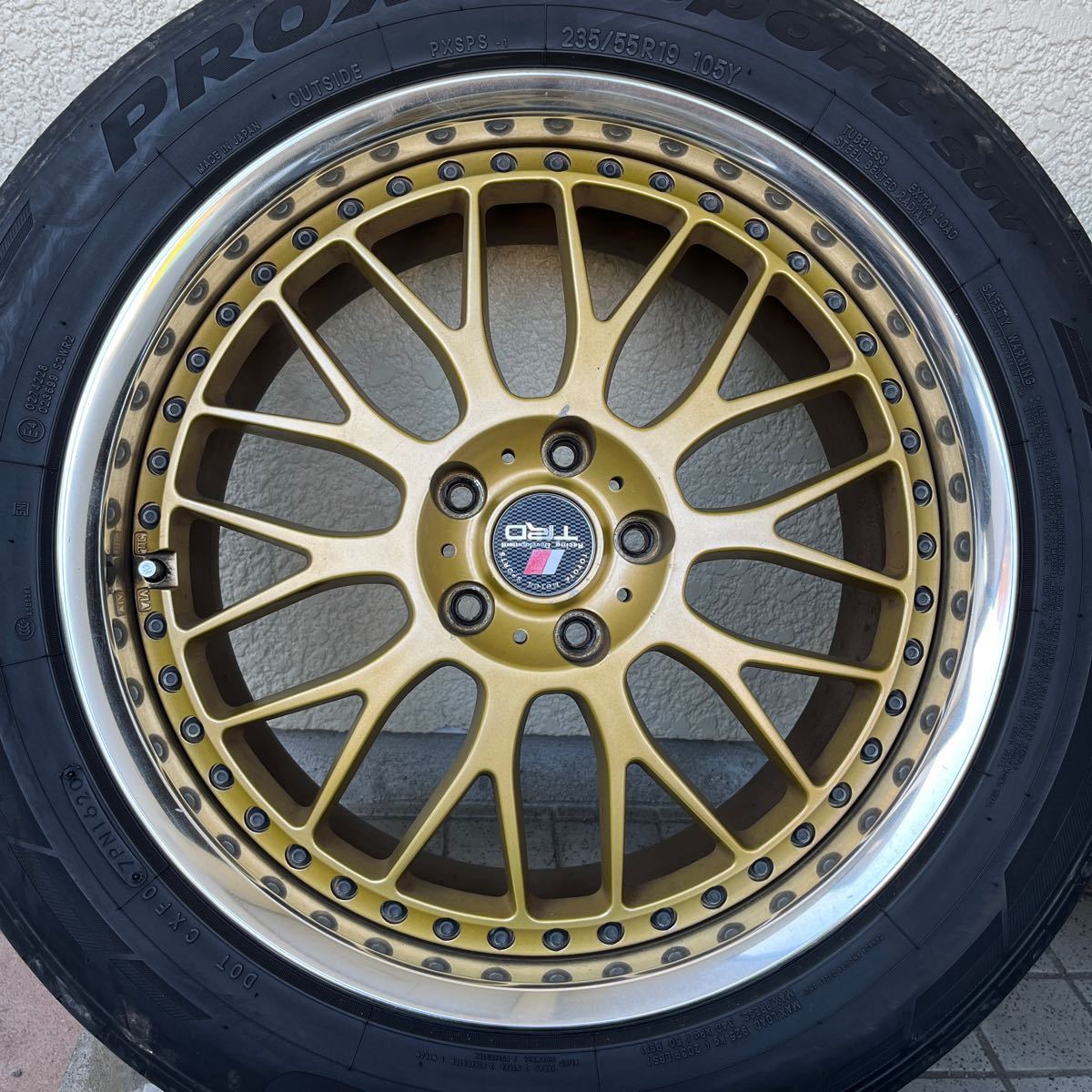 WORK 19×8JJ +38 +30 PCD114.3 5H 19インチ ワーク 深リム 売り切り 4本セット_画像5