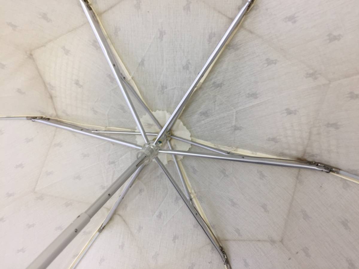 [雨具] 折りたたみ傘「Ralph Lauren：ラルフローレン」クリーム色系 汚れあり 使用感あり 折り畳み 折畳 傘_画像6