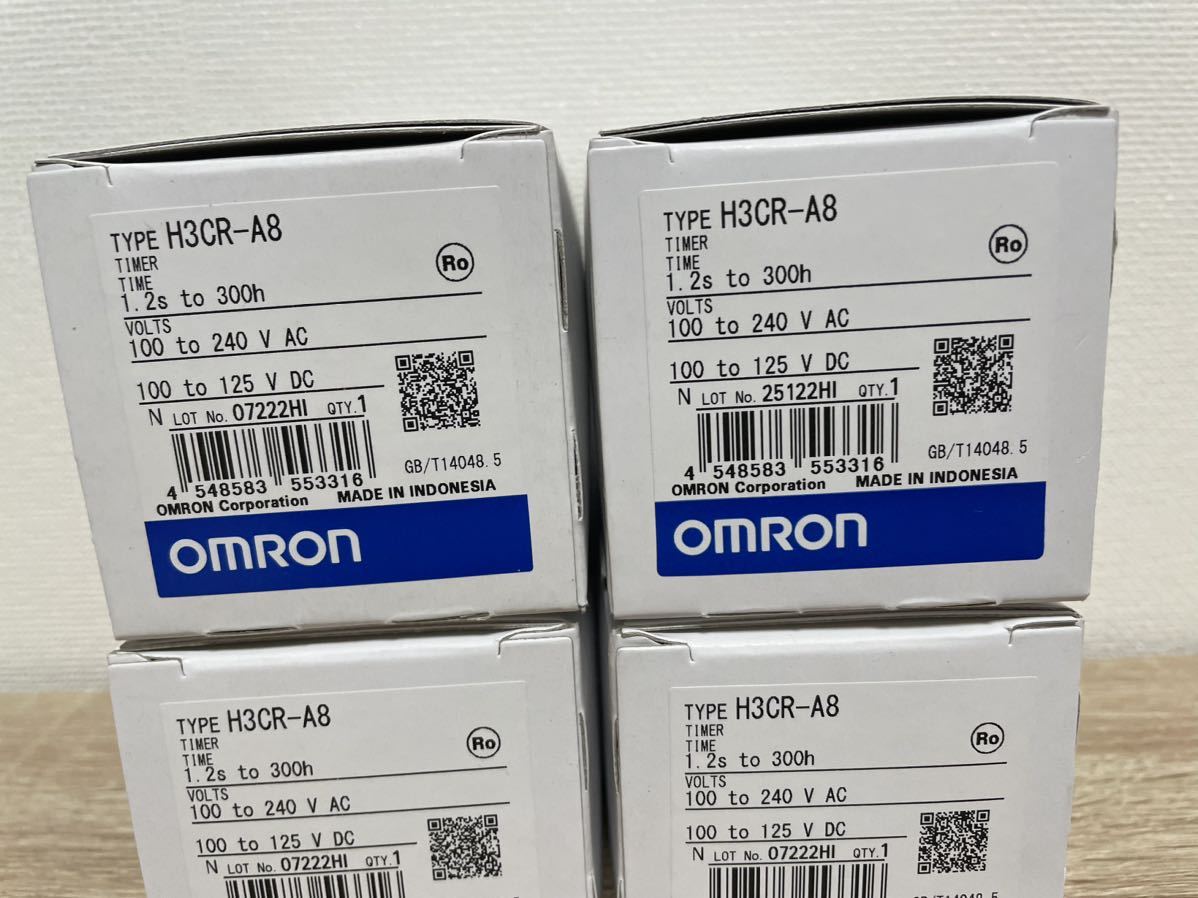 H3CR-A8 オムロン タイマー AC100-240V DC100-125V 4個 新品 未使用 07222 OMRON_画像3