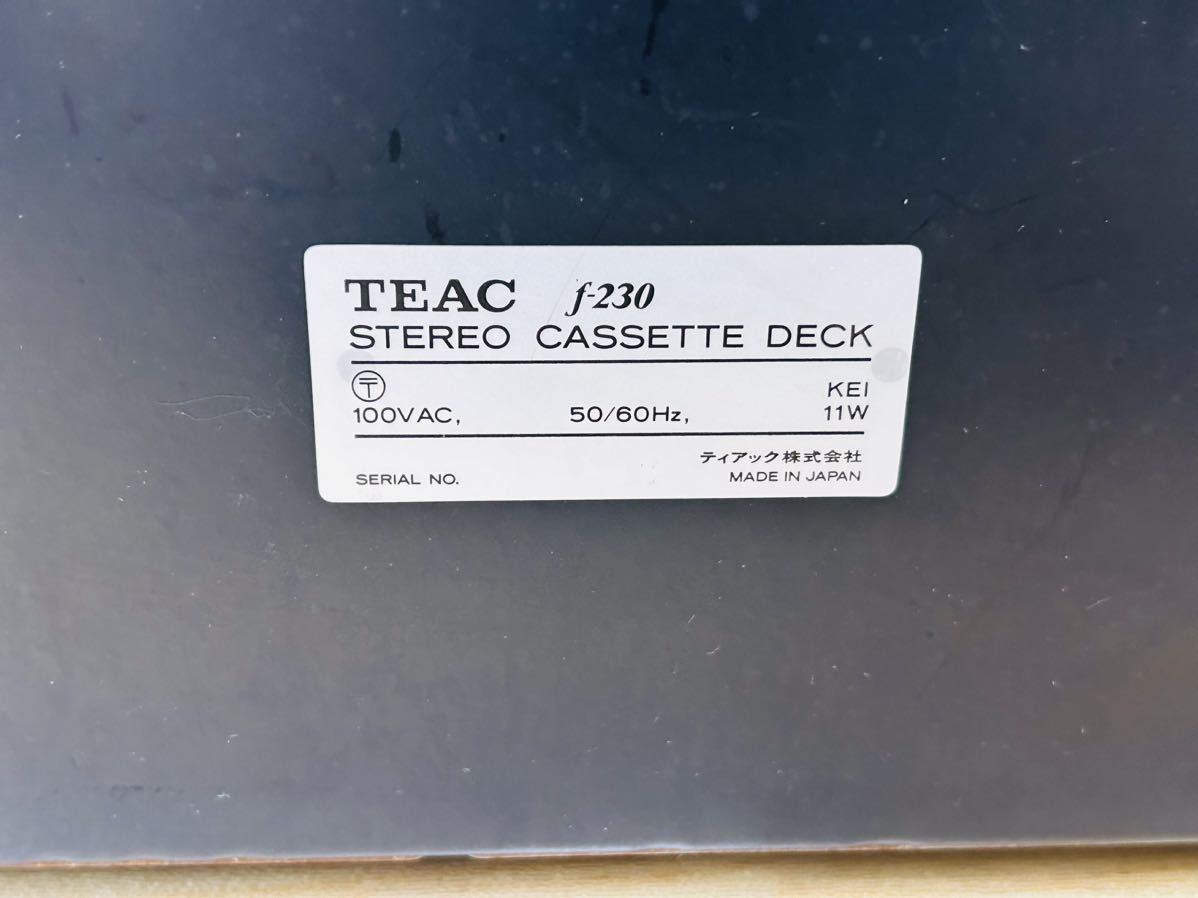 ☆ TEAC ティアック F-230 ステレオ カセットデッキ オーディオ機器 シルバー カセットデッキ SA-1115f120 ☆_画像10