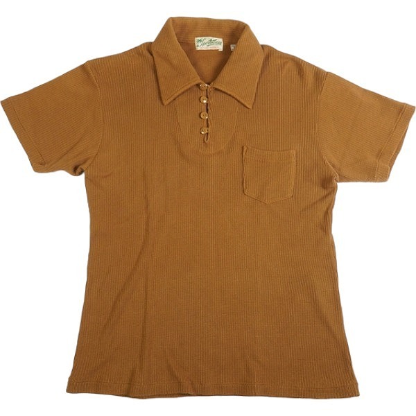 At Last ＆ Co アットラスト/BUTCHER PRODUCTS KNIT POLO S-S 半袖ポロシャツ 茶 Size 【36】 【中古品-良い】 20781395