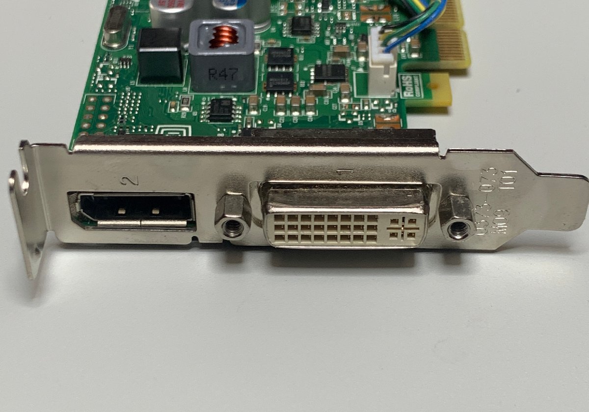 【中古】NVIDIA Quadro K420 2GB ロープロファイル用ブラケット付 / DDR3 2GB FRU 00PC599 / DisplayPort DVI_画像2