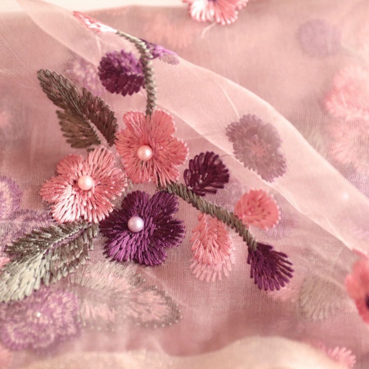 大判スカーフ 大判ストール シルク ウール 刺繍 花柄2 レース 大判スカーフ 大判ストール シルク ウール 刺繍 花柄2 レース