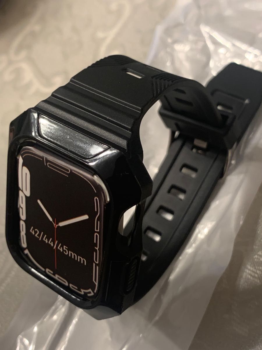 Apple Watch アップルウォッチ　ケースバンド　ブラックカバー