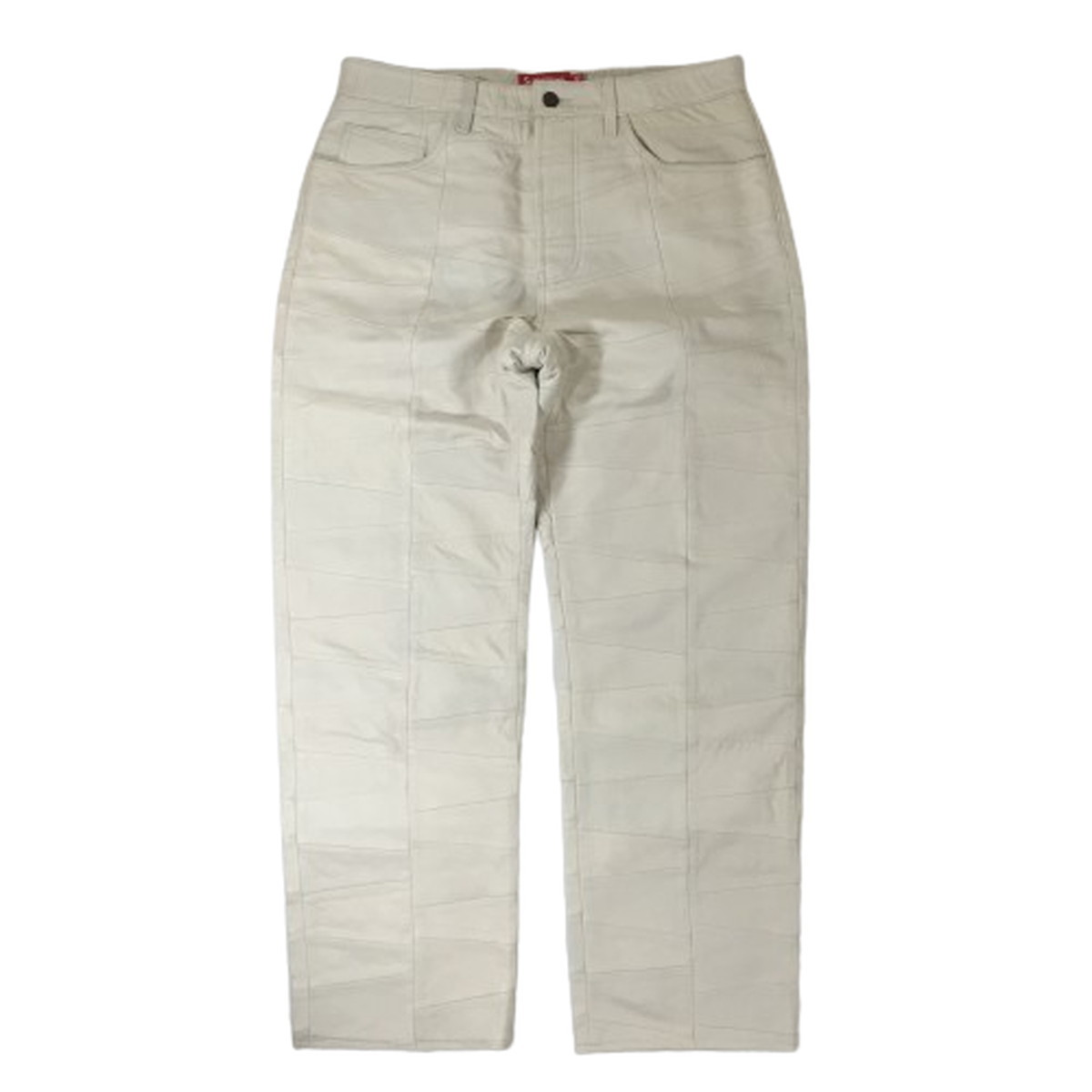 未使用品 Supreme シュプリーム 23SS レザーパンツ Patchwork Leather 5-Pocket Jean WHITE ホワイト 白 32_画像1