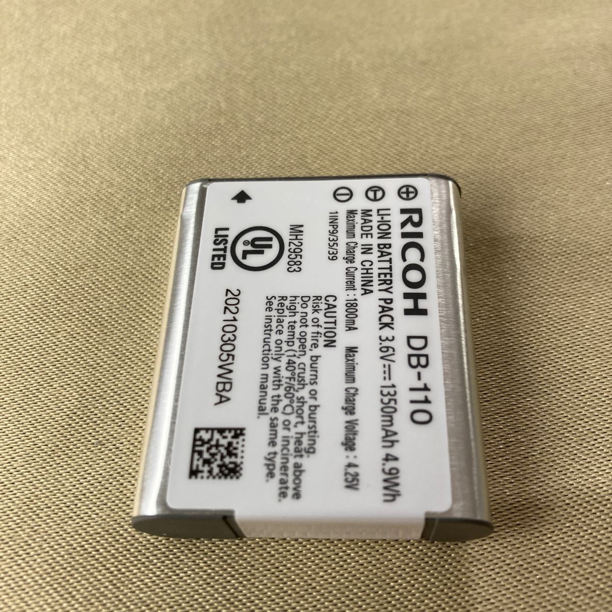 RICOH リコー DB-110 充電式リチウムイオンバッテリー純正バッテリー @9641154_画像5