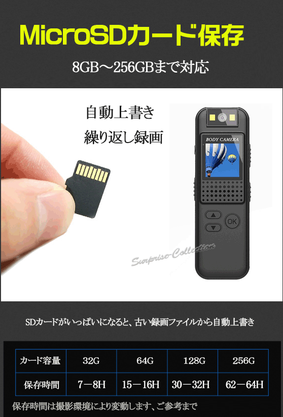 防犯カメラ ビデオカメラ ドライブレコーダー マグネット クリップ 1080P 電池で録画 Display付き cs08_画像9