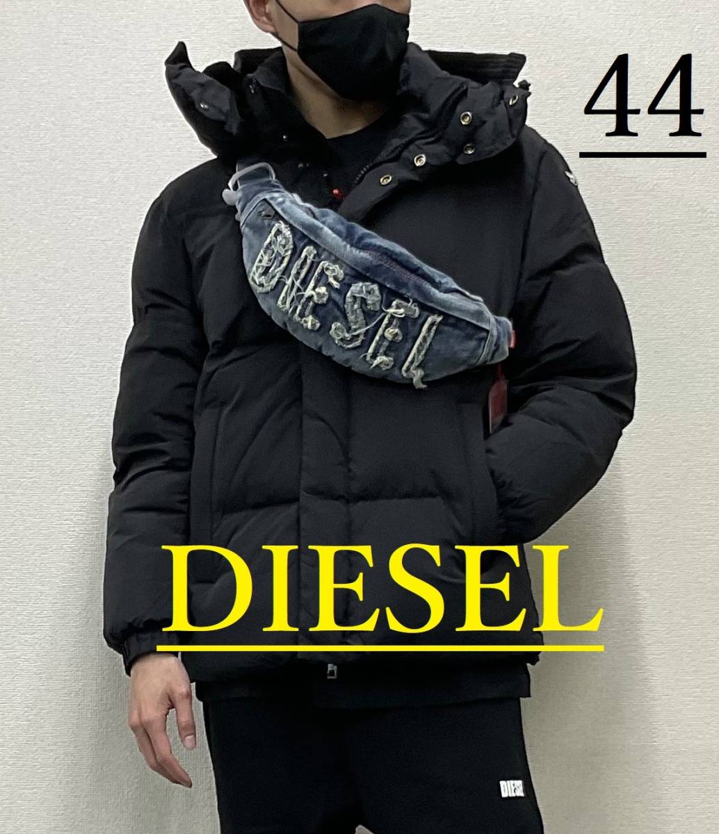 ディーゼル　パデッド ジャケット 1023　44サイズ(XSサイズ)　ロゴ　ブラック　新品 タグ付　DIESEL　W-ROLFYS-FD　A11467 0NIAU