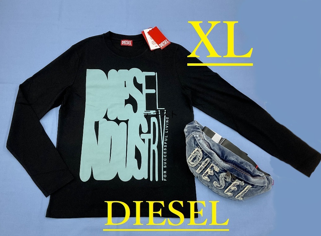 ディーゼル　長袖Tシャツ 1223　ブラック　XLサイズ　新品 タグ付　プレゼントにも　DIESEL　T-DIEGOR-LS-K4　A11548 0GRAI 9XX