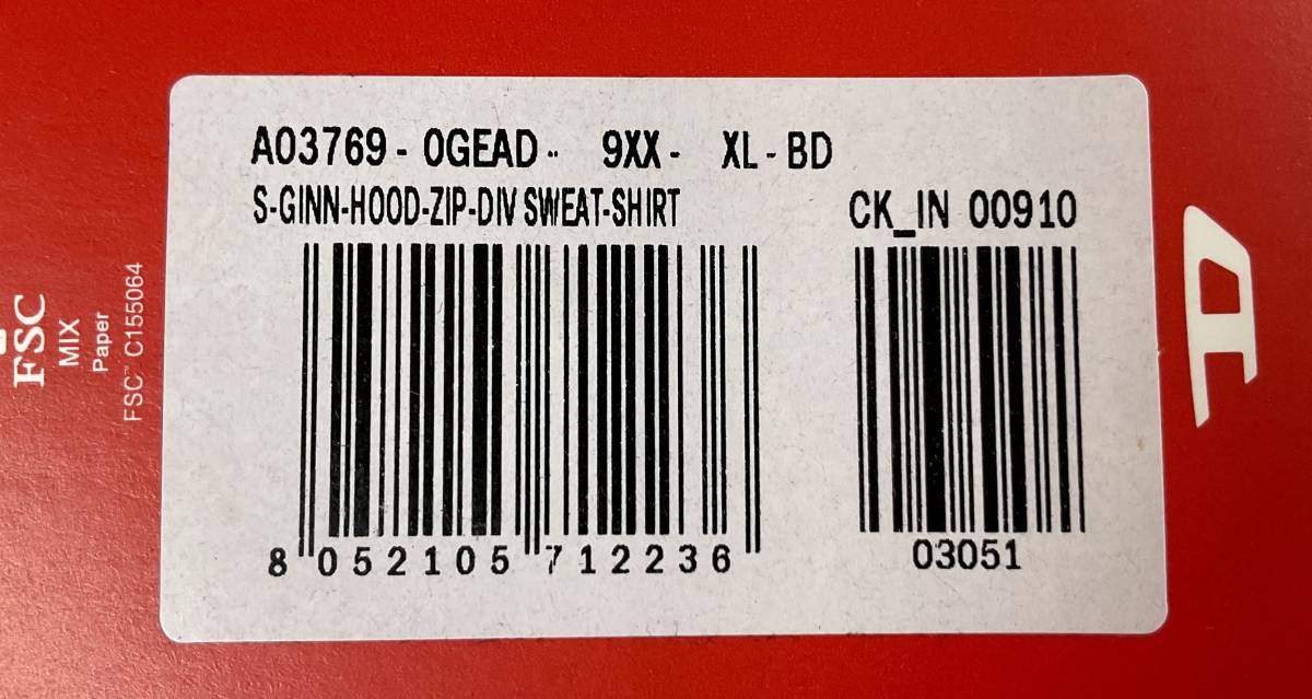 ディーゼル　セットアップ 1423　ジップアップパーカー & スウェットパンツ　XLサイズ ブラック　新品 タグ付　DIESEL　A03769&A03770_パーカーA03769 0GEAD 9XXS-GINNI-HOOD-ZIP