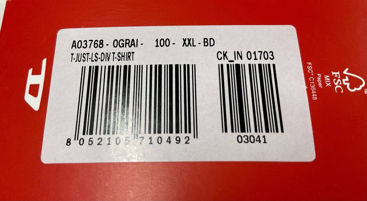 ディーゼル 長袖Tシャツ 20B23 XXLサイズ ホワイト 新品 タグ付 ロゴ クラッシック DIESEL T-JUST-LS-DIV A03768 0GRAI ギフトにもの画像9