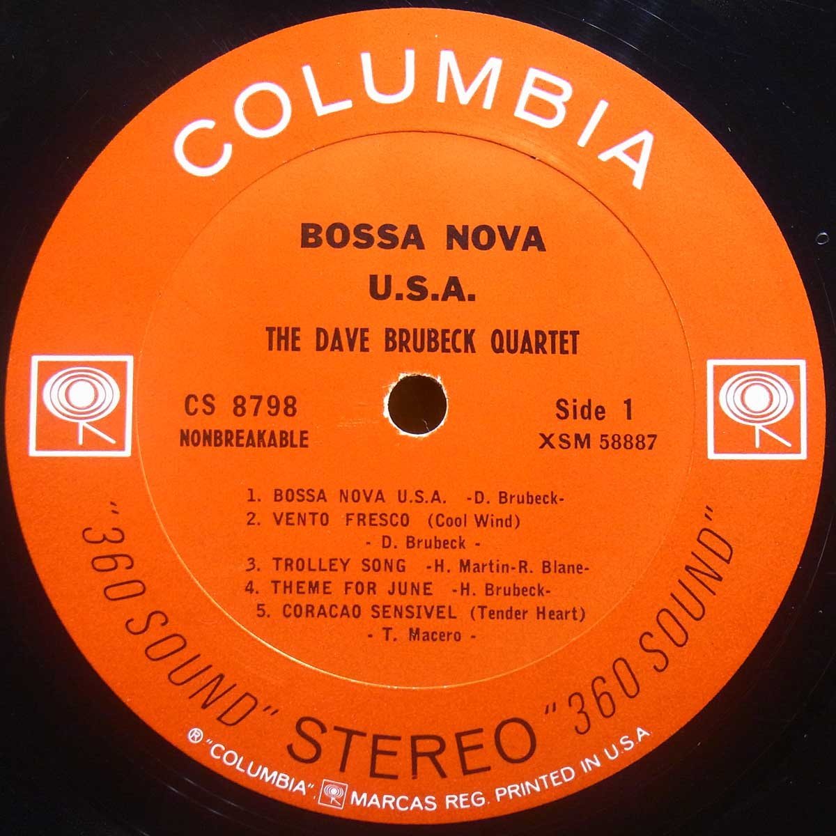 ●ダブル洗浄済!★Dave Brubeck(デイブ・ブルーベック)『Bossa Nova U.S.A.』 USオリジLP #61196の画像3
