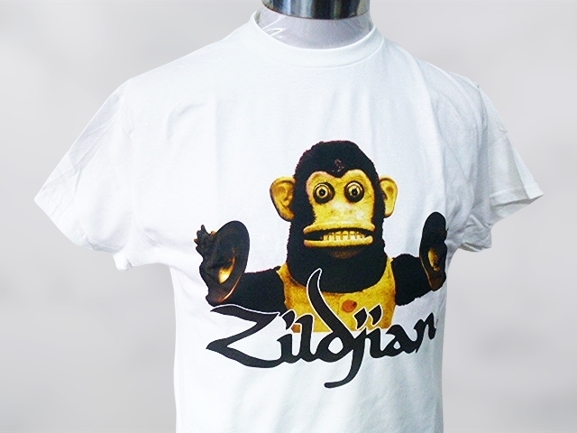 ■Zildjian（ジルジャン）モンキーTシャツ（サイズＬ）ホワイト【新品】_画像1