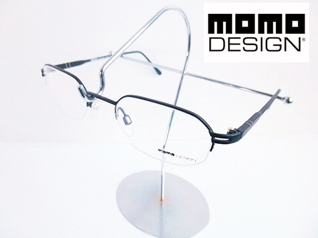 □MOMO DESIGN(モモ・デザイン)ハーフリム・メガネフレーム【未 □MOMO DESIGN(モモ・デザイン)ハーフリム・メガネフレーム【未
