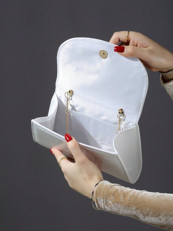 レディース バッグ ドレスバッグ 単色シンプルデザイン エレガントなファッションクラッチバッグ 磁気ボタン付 パーティー、結婚式、_画像6