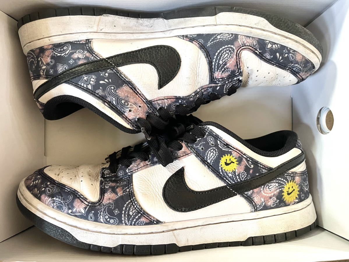 NIKE DUNK LOW unlocked By YOU ペイズリー バンダナ 27cm ナイキ ダンク アンロックド バイユー US9 パンダ_画像6