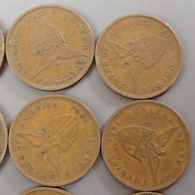 FK-535◆コレクター放出品　アメリカ領　フィリピン1センタボ　コイン　硬貨まとめて　1904年など　古銭　レタパ520発送可　20231128_画像5