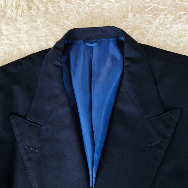 ビームスエフ『紳士の品格』BEAMS F　テーラードジャケット　ダブル　紺ブレ　XL　ネイビー　ウール　金ボタン　サイドベンツ　3_画像4