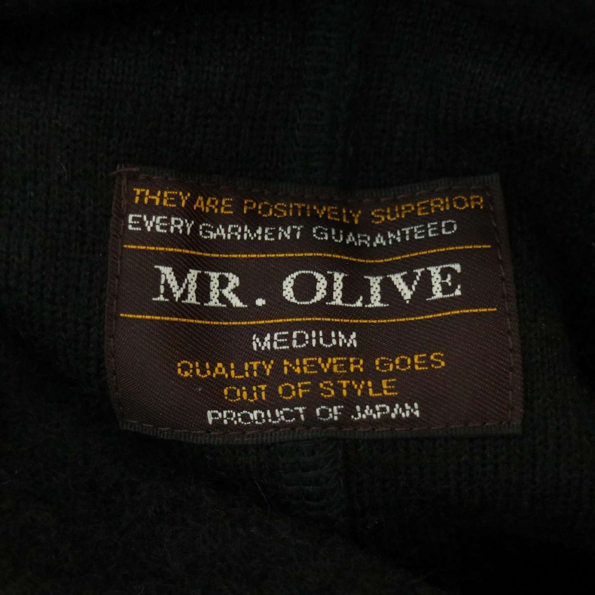 MR.OLIVE ミスターオリーブ 秋冬 ジャージー ウール モッズ コート Sz.M　メンズ 黒 日本製　A3T13303_B#N_画像5