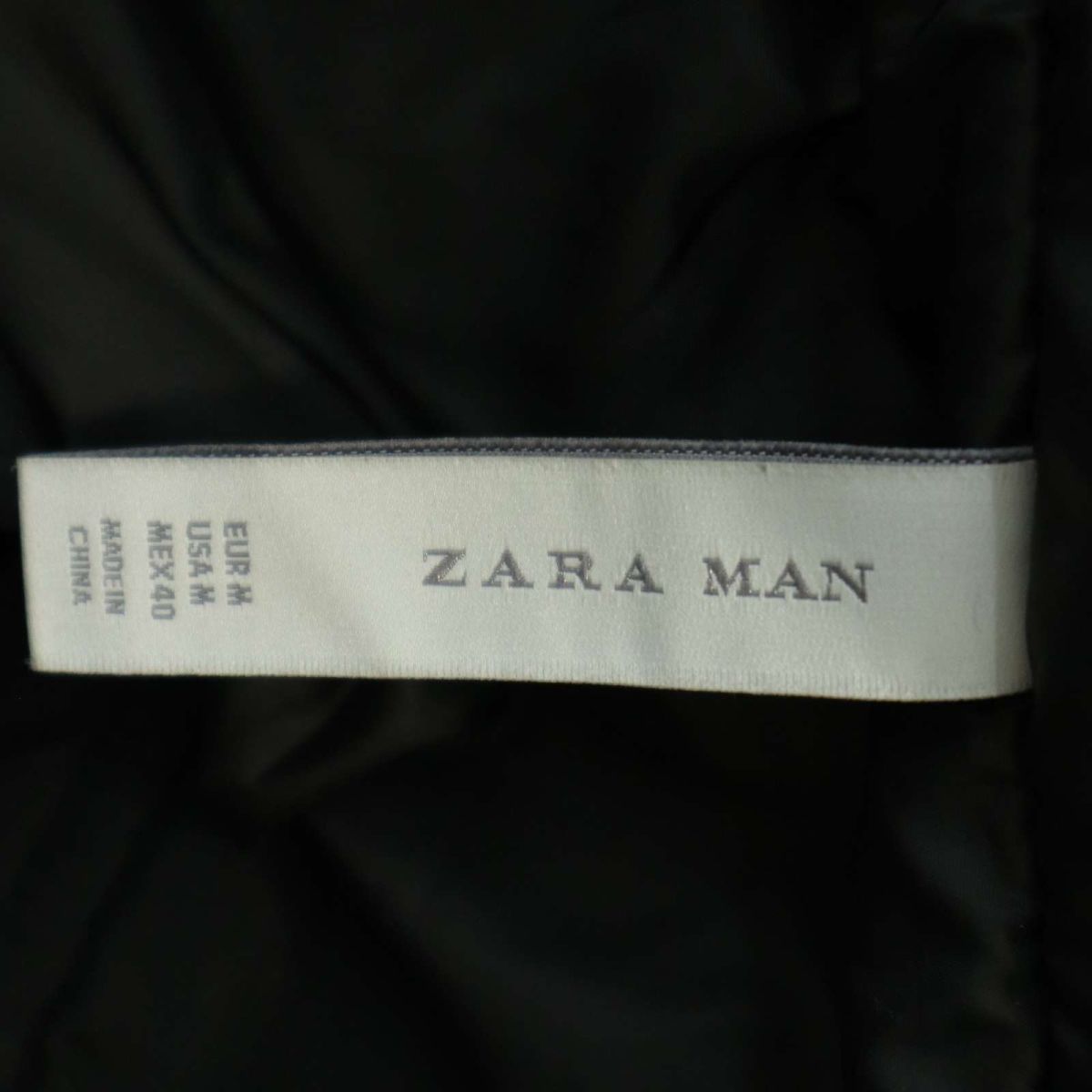 ZARA MAN ザラ マン 秋冬 エルボーパッチ★ ニット切替 フーディー 中綿 ジャケット パーカー Sz.M　メンズ ネイビー　A3T13781_B#N_画像5