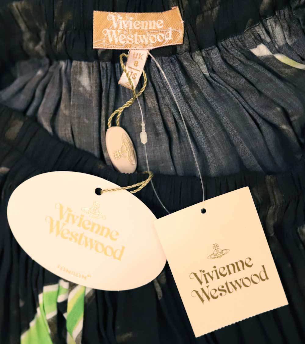 【新品】ヴィヴィアンウエストウッド★ロングスカート 定価10万円以上 春夏 ウエストゴム タグ付き｜Vivienne Westwood ギャザースカート
