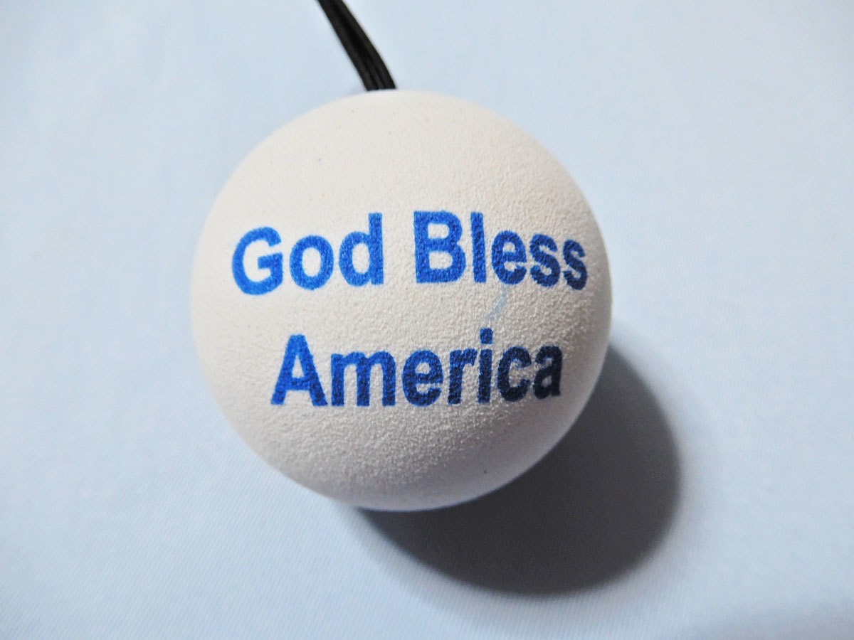 アメリカンフラッグのアンテナボール 9.11 American Antenna Ball God Bless America 長期保管 コレクション放出！_画像3
