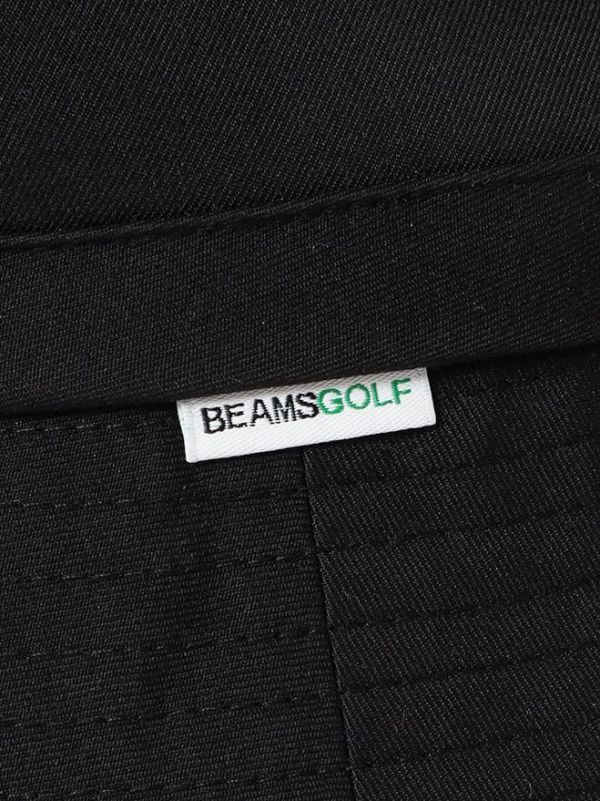 新品 ブラック ビームス ゴルフ BEAMS GOLF / ベル ハット キャップ 17 スポーツ 帽子 ゴルフ アウトドア シャドー ロゴ柄 BELL HAT 黒_画像5