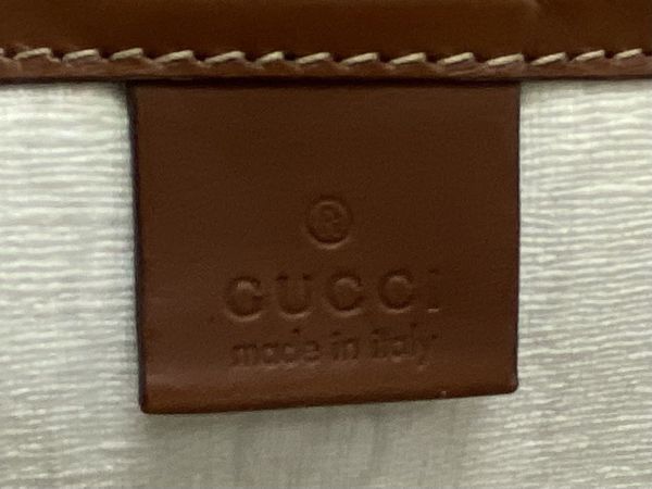 I022-SB8-232 GUCCI グッチ レディース GGキャンバス トートバッグ 21134 001998 約26×44×11 ホワイト ブラウン_画像5