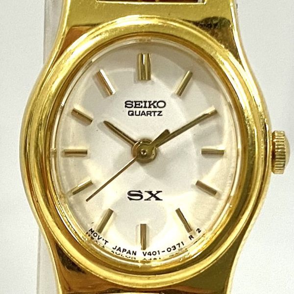 I031-U20-1945◎SEIKO セイコー SX V401-5101 クォーツ レディース 腕時計 不動_画像1