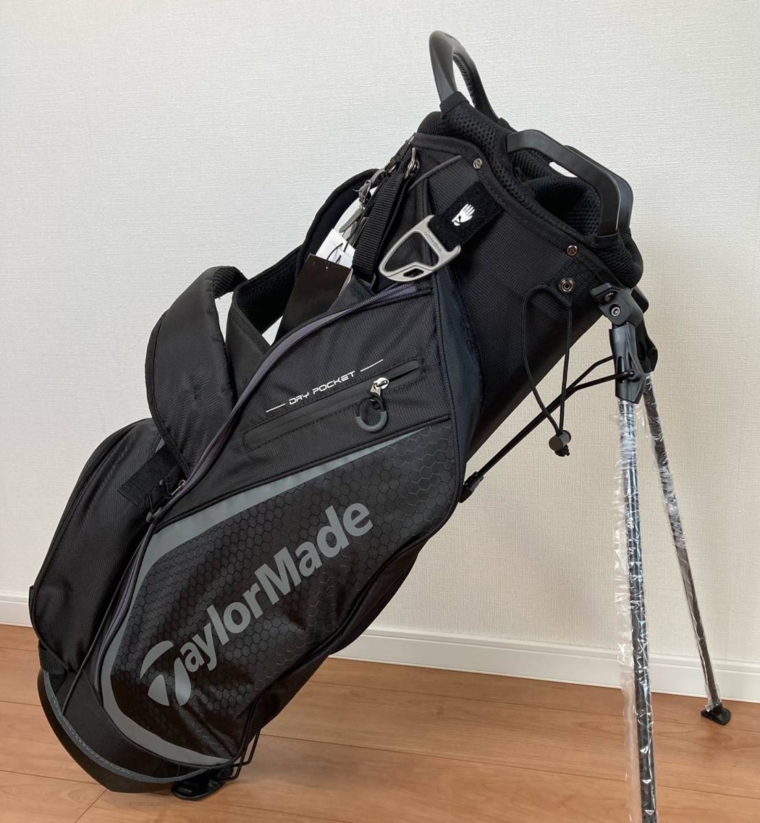 新品 TaylorMade/テーラーメイド セレクトプラス スタンドキャディバッグ 9型 47インチ対応 JJJ45 黒チャコール ゴルフバック_画像1