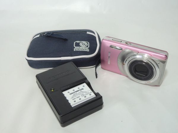 OLYMPUS オリンパス デジカメ デジタルカメラ μ-7010 ミュー ピンク 発売記念 コラボ ジャーナルスタンダードカメラポーチ付き 1127_画像1