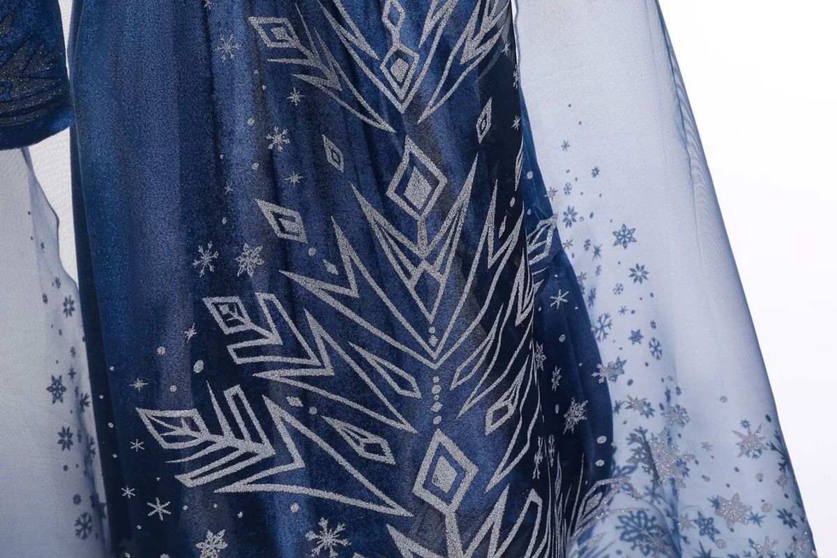新品　プリンセス　女の子　雪の女王　エルサマント付き　ドレス ドレス ハロウィン コスプレ 舞台衣装 クリスマス ロングドレス