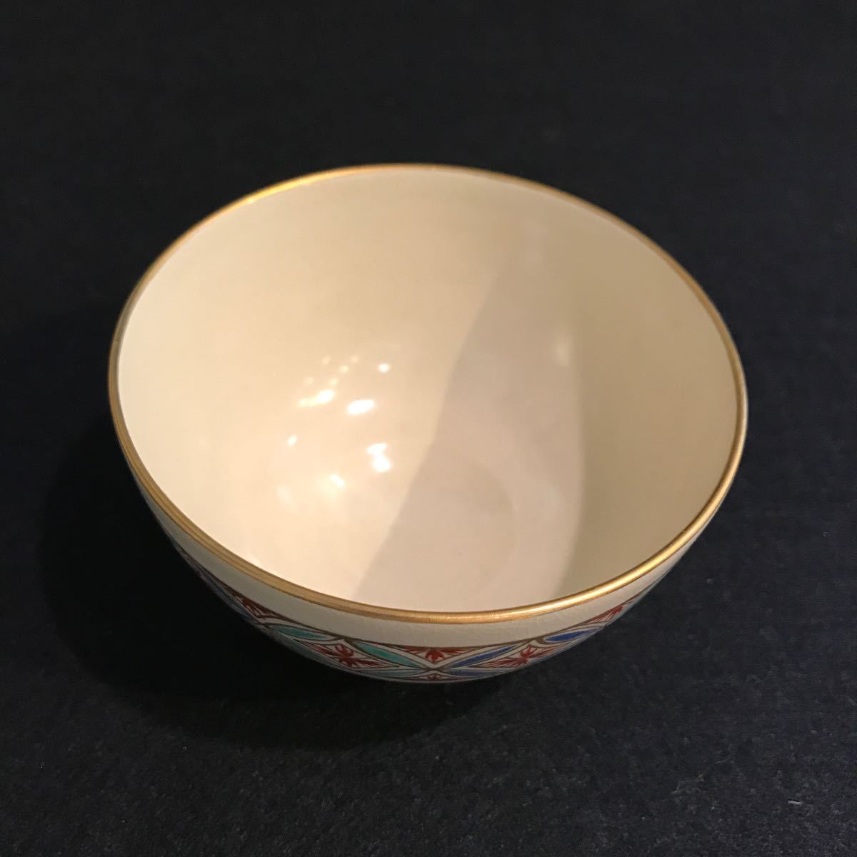 【GINGER掲載商品】 京焼 茶碗 山川巌造 執行七宝絵 茶碗 茶碗