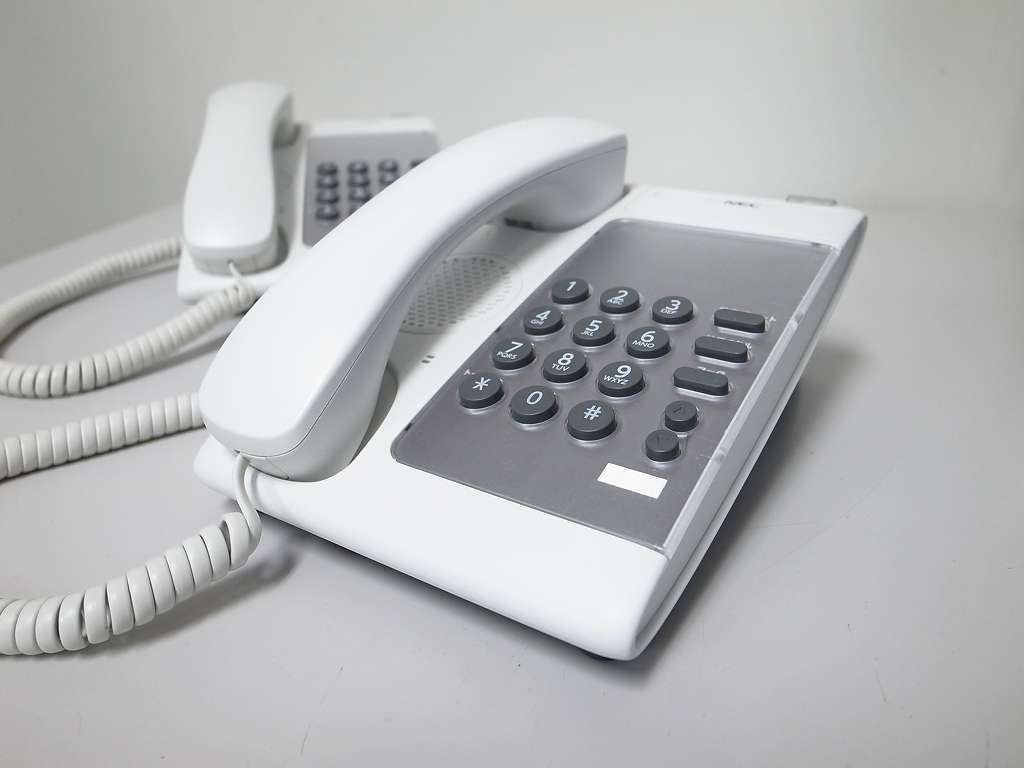 ■【☆美品☆】　NEC DT210　標準電話機　【DTL-1-1D(WH)TEL】　2台　(4)■_画像1