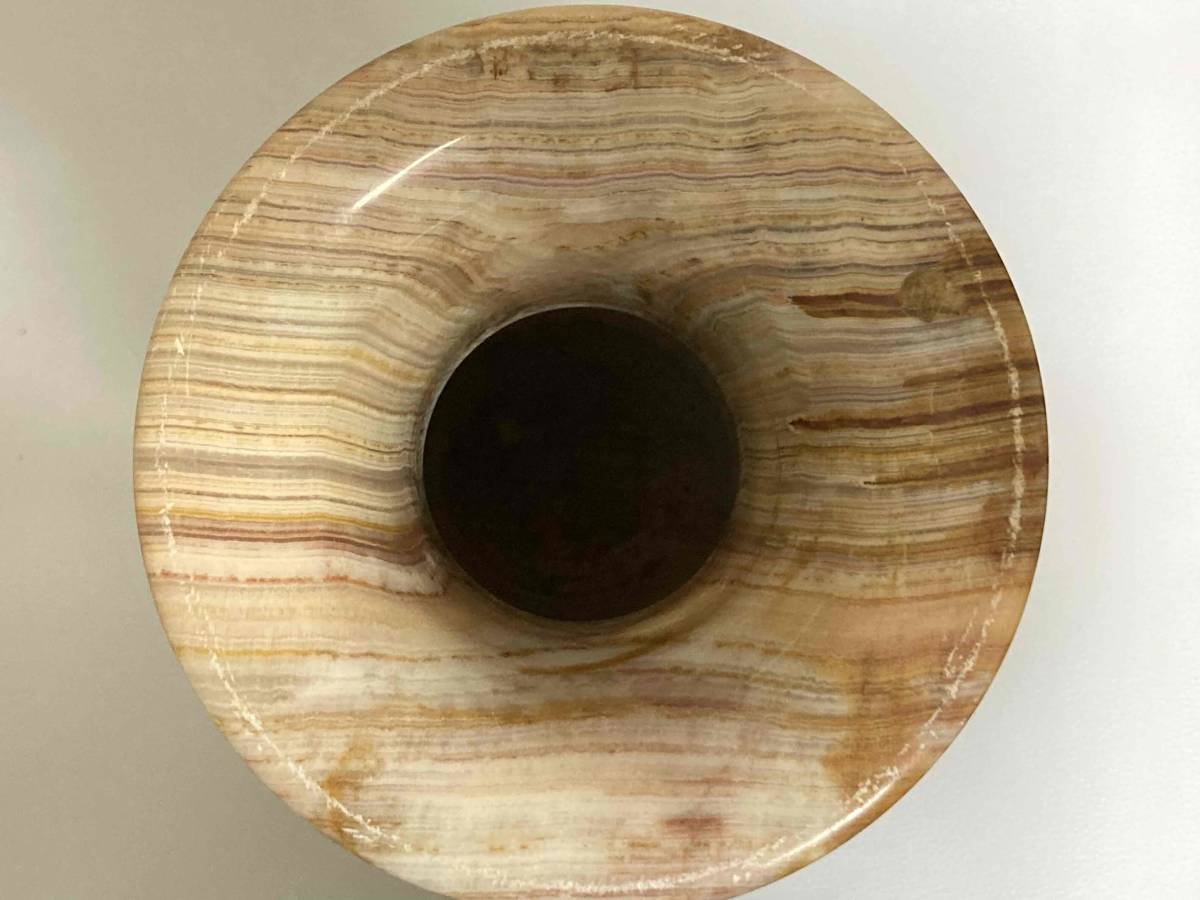 オニキス 大理石 花瓶 重量約8kg 縦約38cm オニックス オニキス 大理石 花瓶 重量約8kg 縦約38cm オニックス