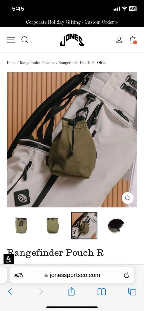 ★新品タグ付き 別注PROTO サンプルJONES GOLF PORTLAND Raoge Finder Bag 希少カーキ_画像2