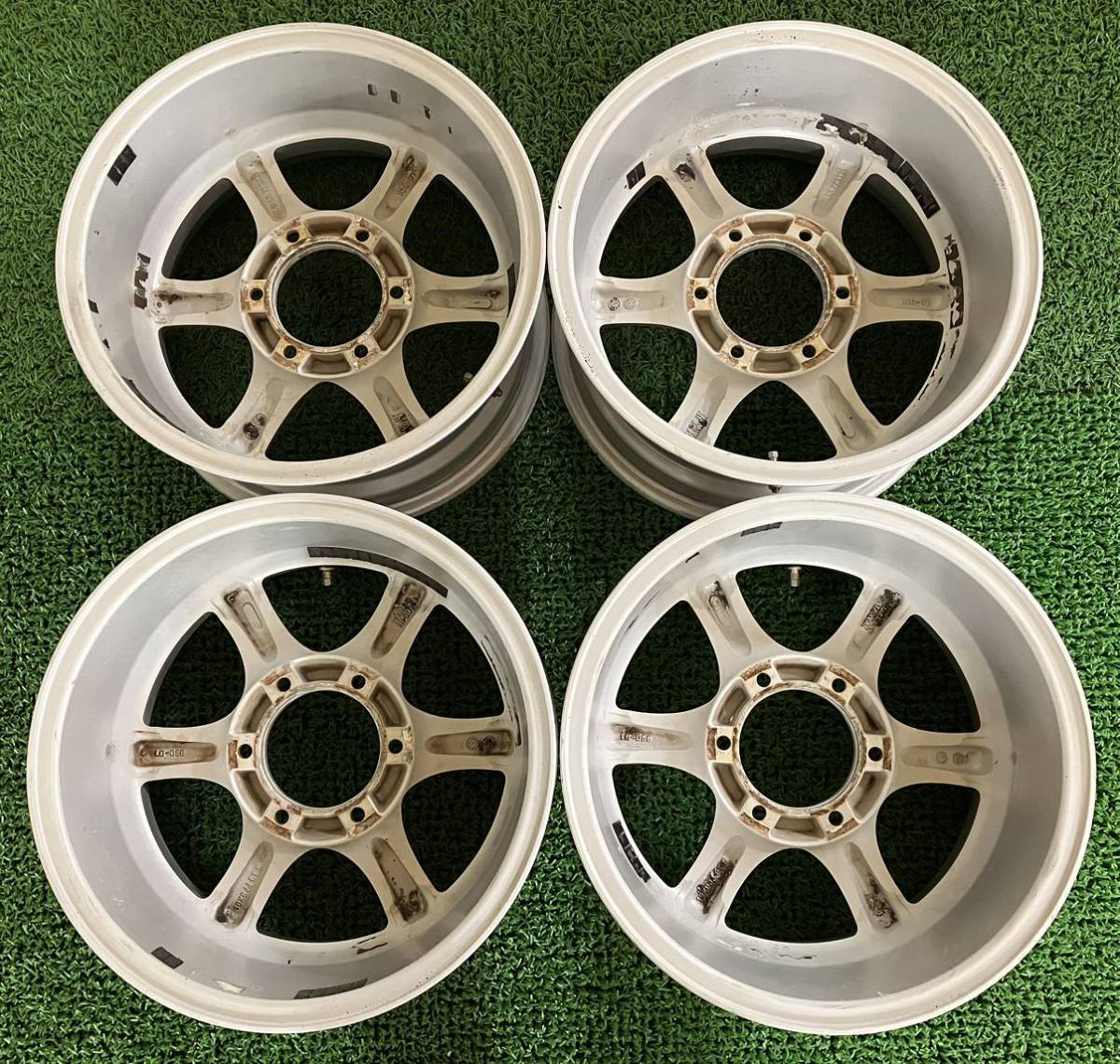 ★ブレイクロック LG-056 深リム 16インチ 139.7/6H ★16×8J +5mm PCD139.7 6穴 ハブ:約108mm 4本Set アルミホイール 中古 ★送料無料_画像2