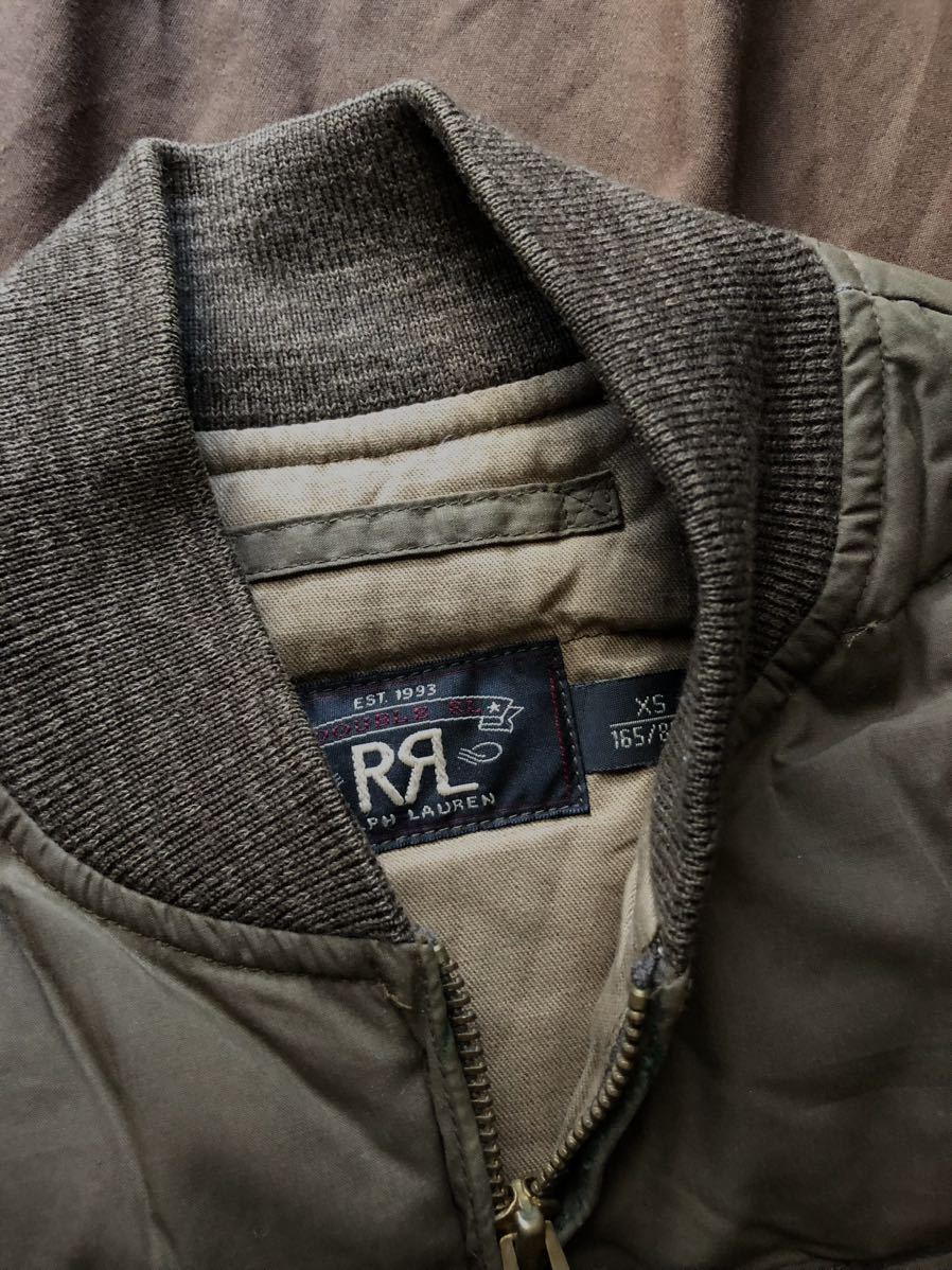 【名作】RRL OILED-CLOTH MASSON VEST ダブルアールエル オイルクロス キルティング ダウン ベスト XS_画像4