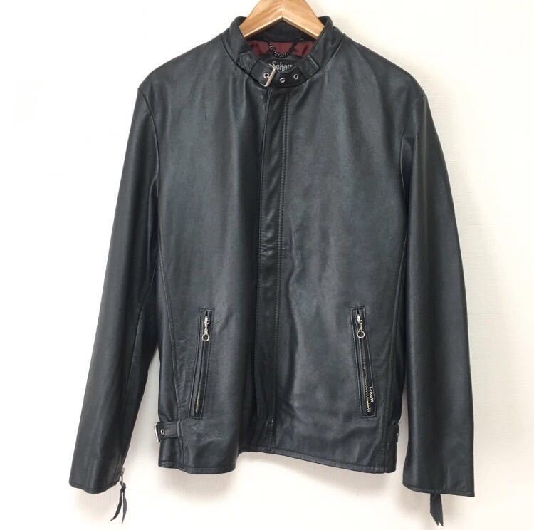 美品 SCHOTT ショット ライダースジャケット レザー シングル 上野商会-