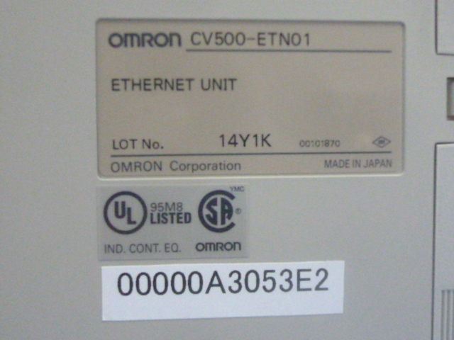 中古現状渡品 OMRON ETHERNET UNIT CV500-ETN01 イーサネットユニット オムロン_画像2