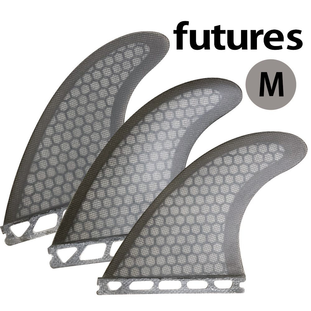 Futures対応スラスターフィン3枚セットトライフィンMEDIUMサイズ M5/G5/PC5/AM2 パフォーマー ハニカムコア ファイバーグラス サーフボード