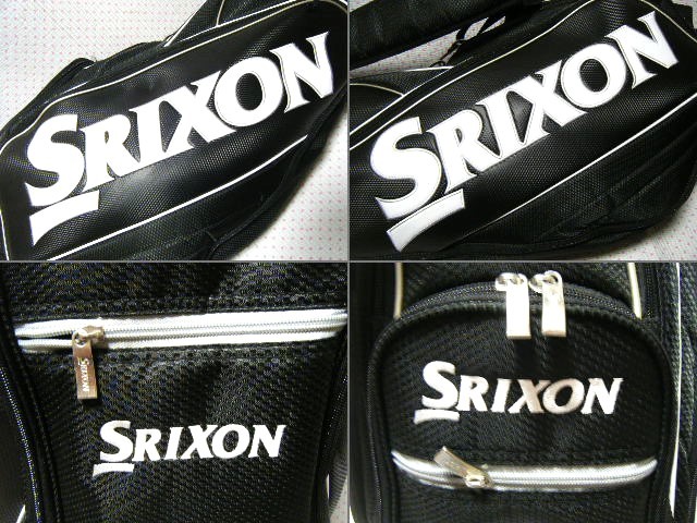 スリクソン　SRIXON/DUNLOP　ゴルフ用軽量キャディバッグ・カートバッグ　黒色　サイズ 9.0型/2.9kg/47in対応　５分割口枠/ポケット7カ所_画像6