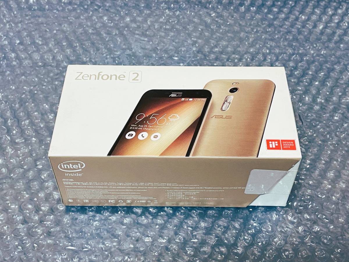 未開封品(アウトレット・動作保証なし)★ASUS ZenFone 2 ZE551ML-GD64S4 ゴールド 【RAM4GB 国内版 SIMフリー】