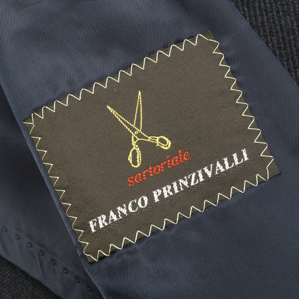 優雅な1着『FRANCO PRINZIVALLI』チェスターコート 44(S相当) ネイビー 三陽商会 日本製 フランコプリンツィバァリ メンズ 管理1070_画像6