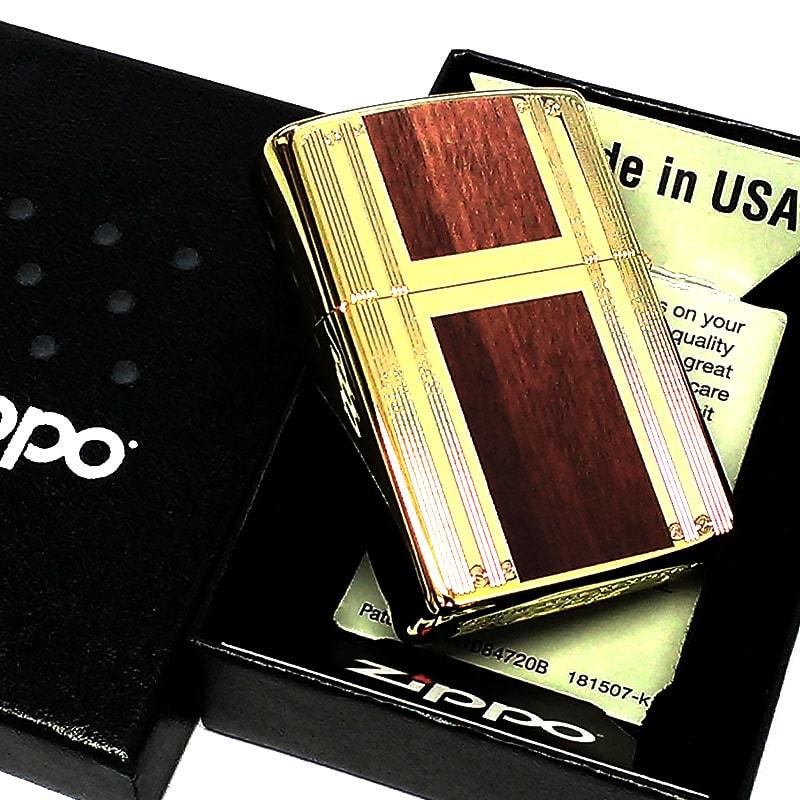 ZIPPO ダブルライン ニッケルメッキ 両面加工 エッチング ジッポ ライター ゴールド ブラウン かっこいい ロゴ おしゃれ_画像6