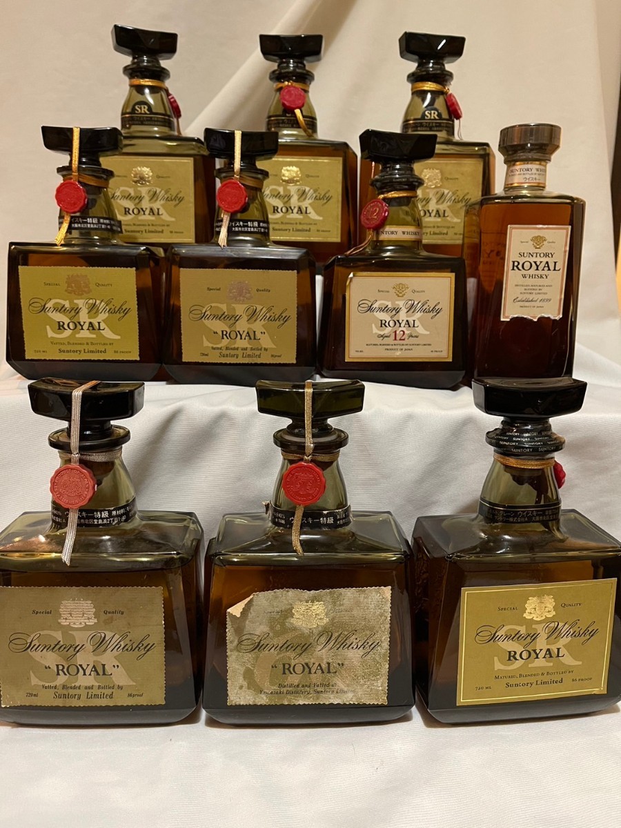 サントリー　ローヤル　10本セット 1000ml〜700ml 未開栓　まとめ SUNTORY ROYAL 12年 スリム　ウイスキー_画像1