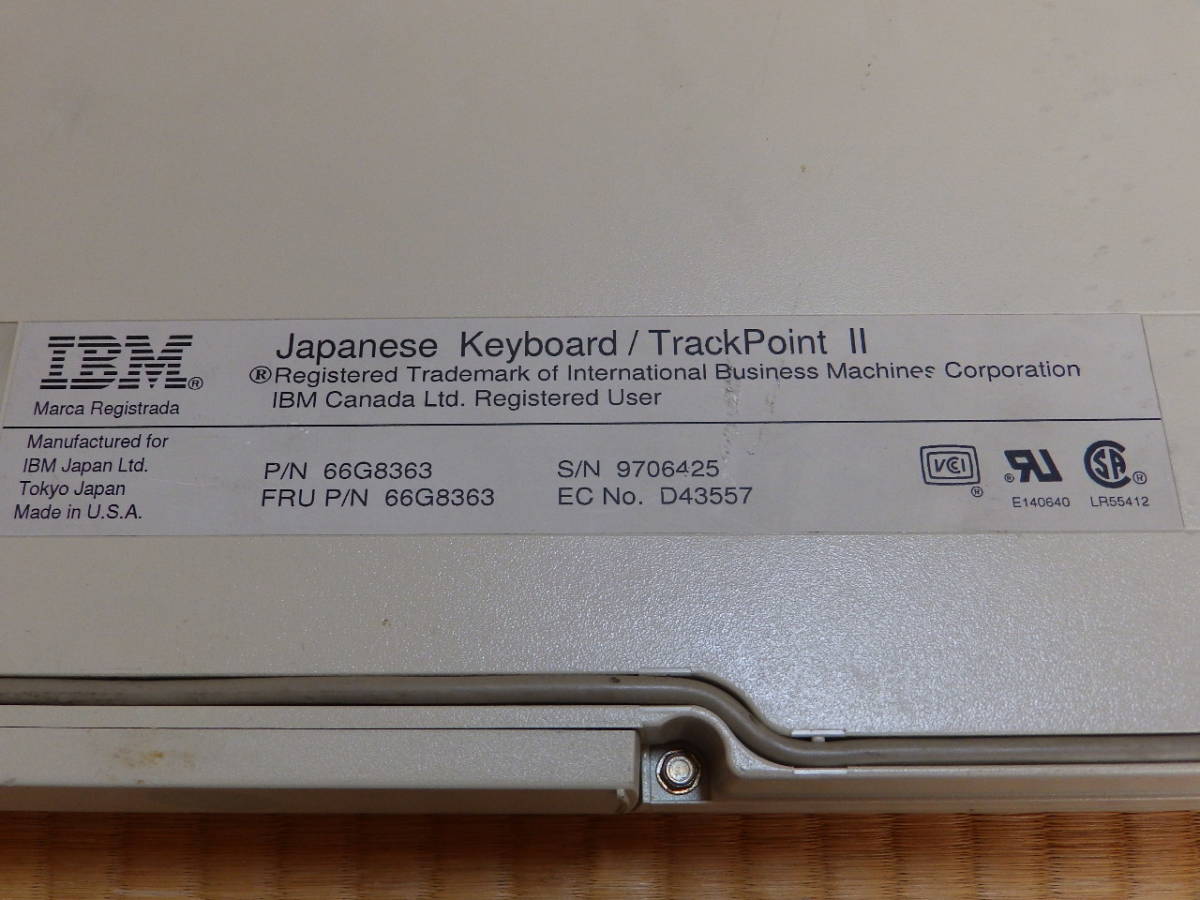 IBM キーボード　5576-C01　Japanese Keyboard / TrackPoint Ⅱ　PS2接続　使用出来るもジャンク扱い_画像4