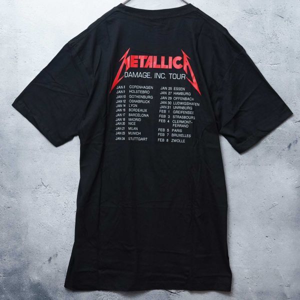 【新品】 メタリカ 半袖Tシャツ XL 黒 骸骨女神 metallica 白文字 バンドT ロックT ツアー メンズ レディース ユニセックス ドクロ スカル_画像5